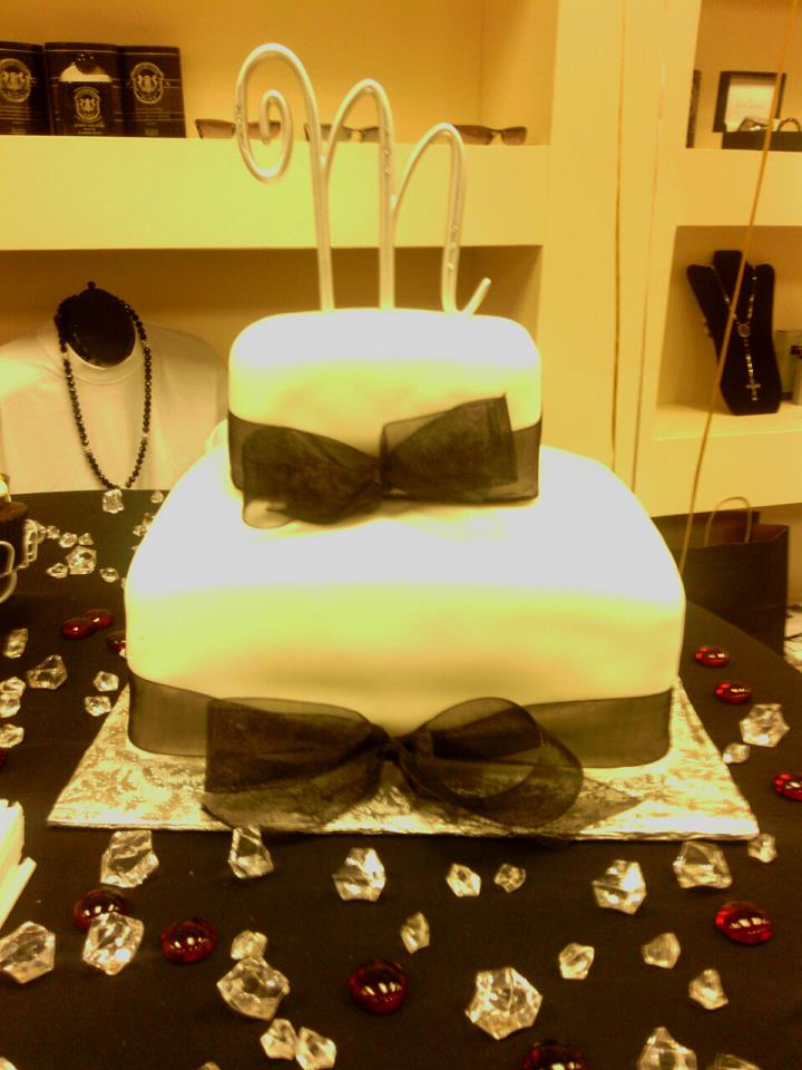 Sweet Elegance Cakes-By Tracie Black Bow Diamond Cake